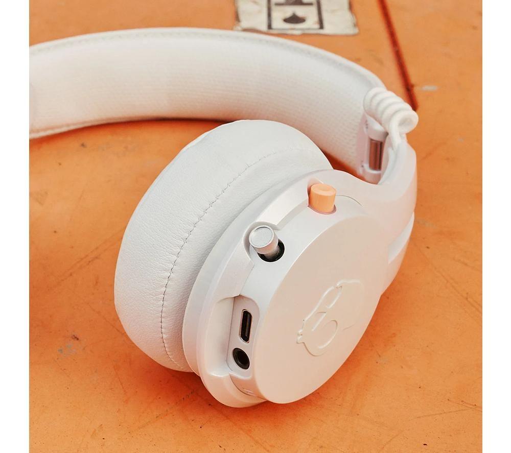 SKULLCANDY Icon ANC Wireless Bluetooth Noise-Cancelling Headphones - Bone & Orange image number 4 of 9