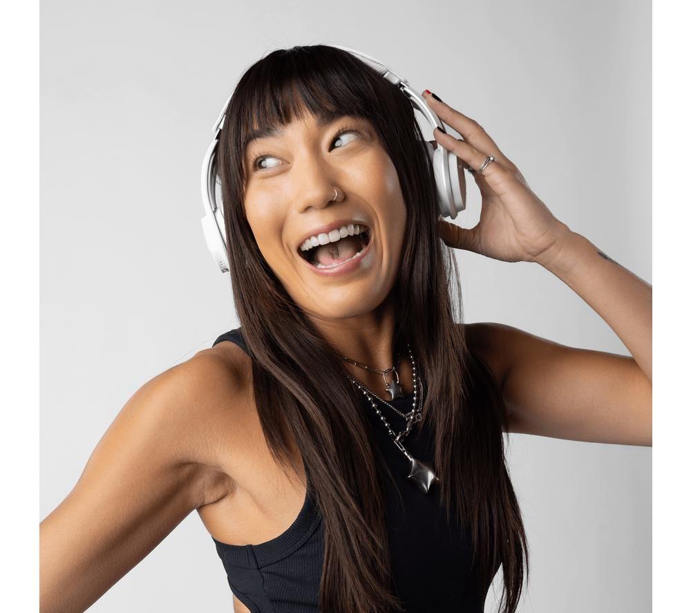 SKULLCANDY Icon ANC Wireless Bluetooth Noise-Cancelling Headphones - Bone & Orange image number 6 of 9