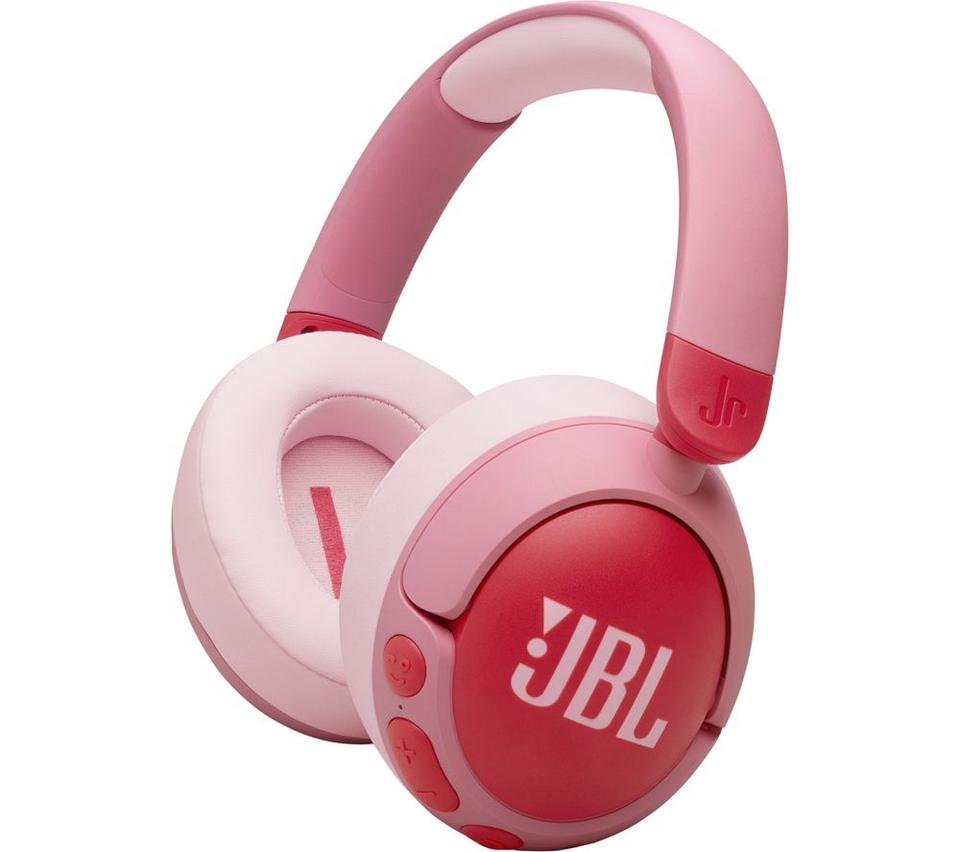 JBL Junior 470NC Wireless Bluetooth Noise-Cancelling Kids Headphones - Pink