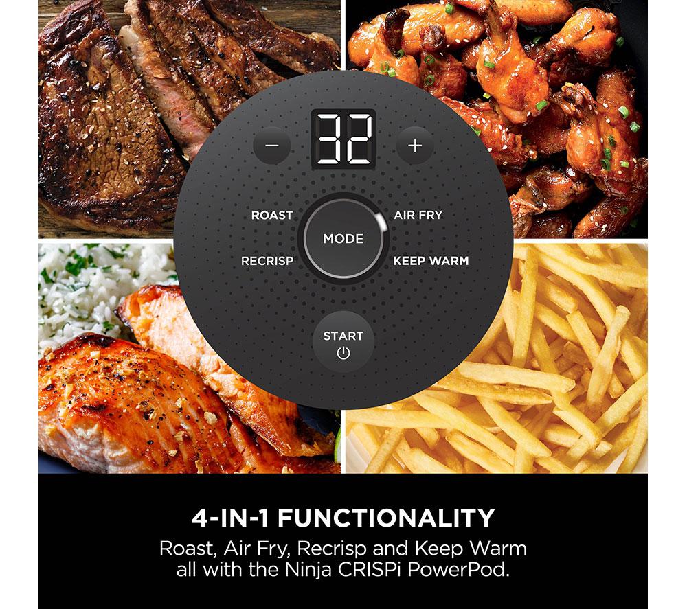 NINJA Crispi 4-in-1 Portable Glass Air Fryer - Cyberspace Blue image number 7 of 11