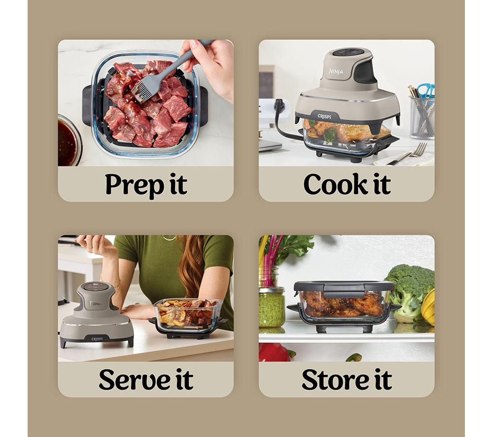 NINJA Crispi 4-in-1 Portable Glass Air Fryer - Stone image number 7 of 15