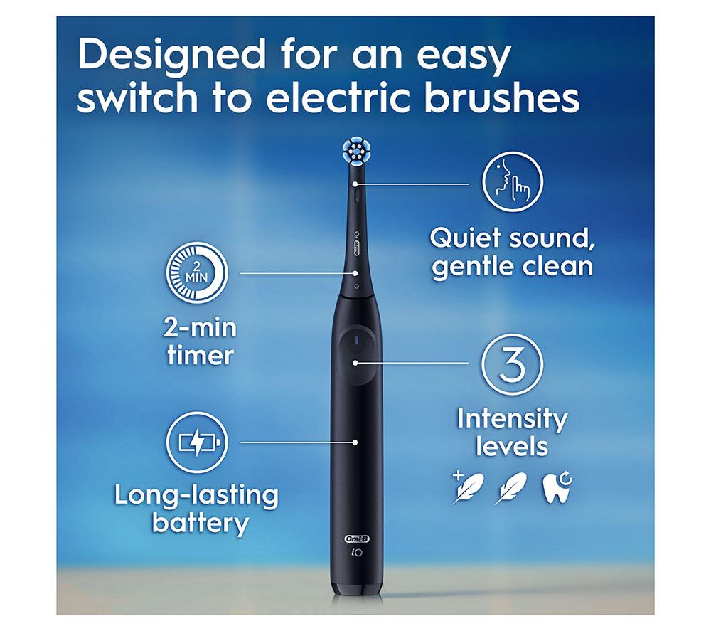 ORAL-B iO2 Electric Toothbrush & Travel Case - Night Black image number 3 of 10