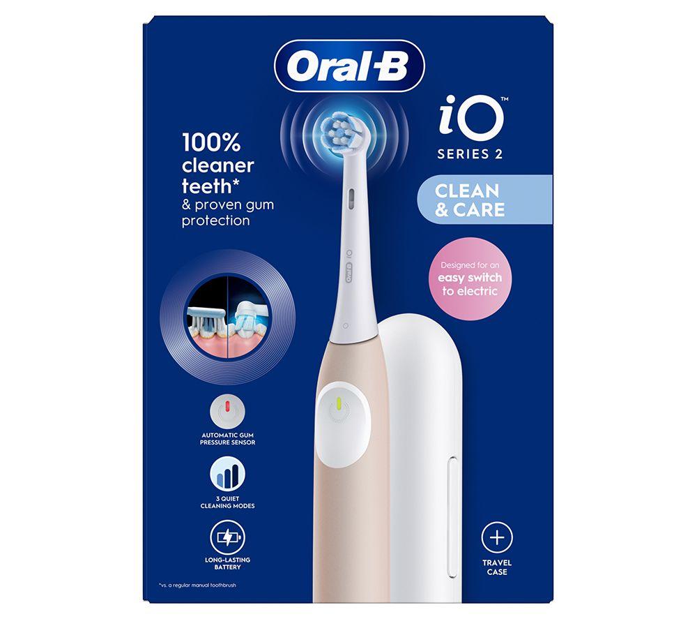 ORAL-B iO2 Electric Toothbrush + Travel Case - Calm Pink image number 10 of 10