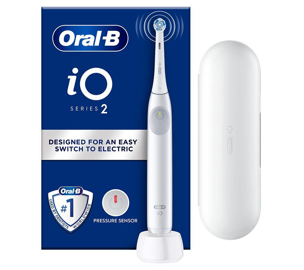ORAL-B iO2 Electric Toothbrush & Travel Case - Simple White image number 9 of 10