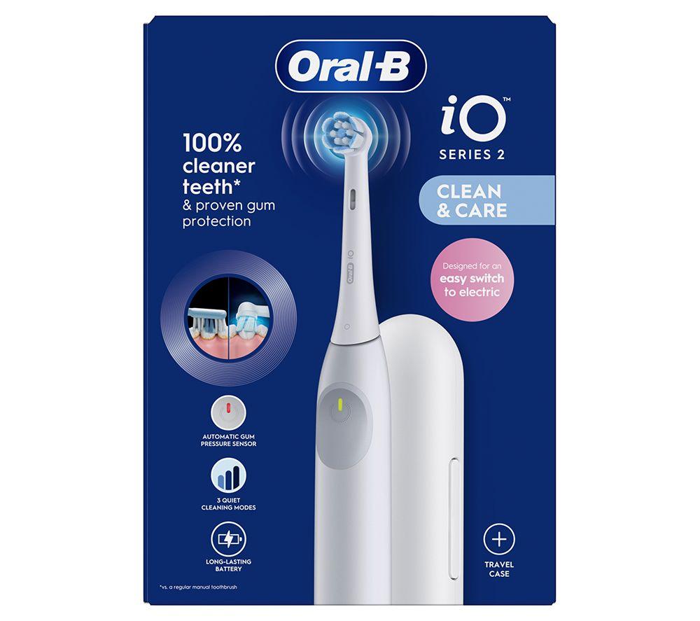 ORAL-B iO2 Electric Toothbrush & Travel Case - Simple White image number 10 of 10
