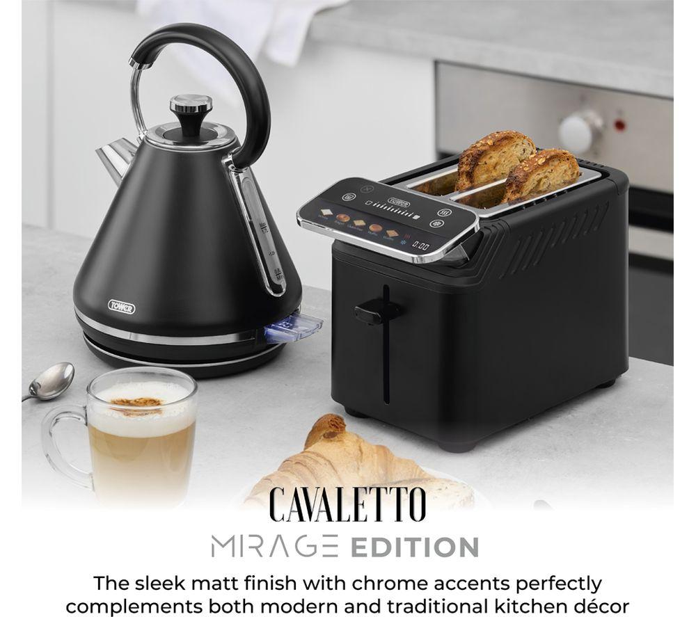 TOWER Cavaletto Mirage T20096BLK 2-Slice Toaster - Black image number 5 of 17