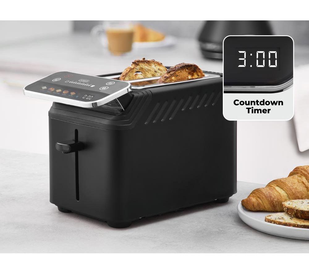 TOWER Cavaletto Mirage T20096BLK 2-Slice Toaster - Black image number 6 of 17