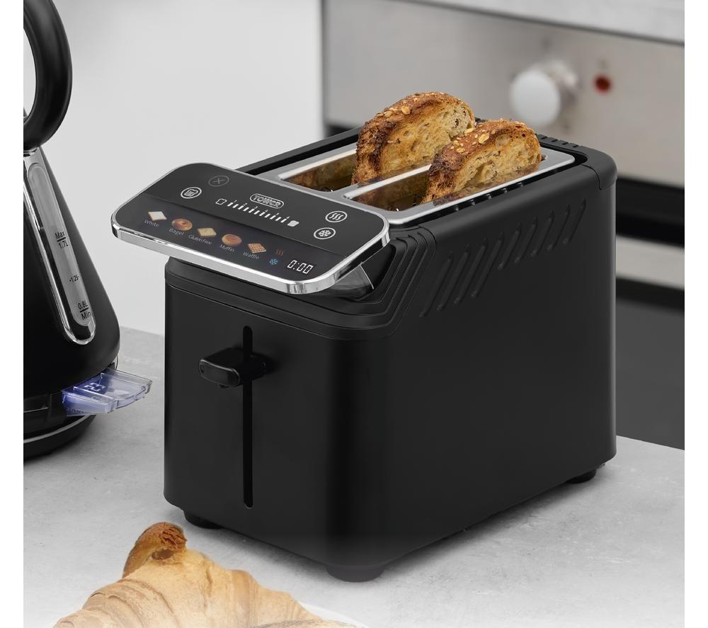 TOWER Cavaletto Mirage T20096BLK 2-Slice Toaster - Black image number 7 of 17