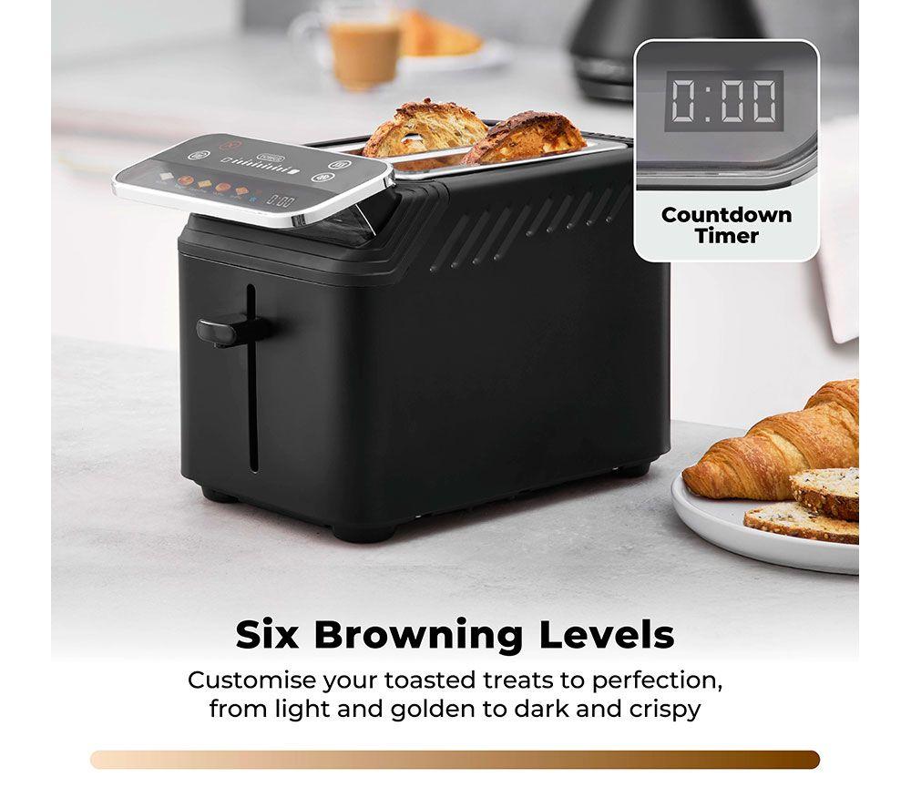 TOWER Cavaletto Mirage T20096BLK 2-Slice Toaster - Black image number 12 of 17