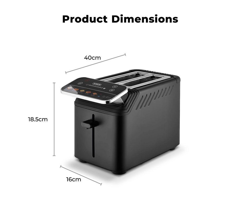TOWER Cavaletto Mirage T20096BLK 2-Slice Toaster - Black image number 14 of 17