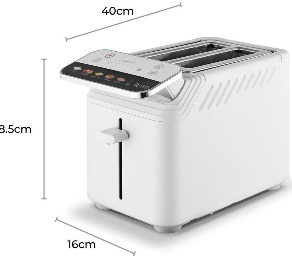 TOWER Cavaletto Mirage T20096WHT 2-Slice Toaster - White image number 3 of 15