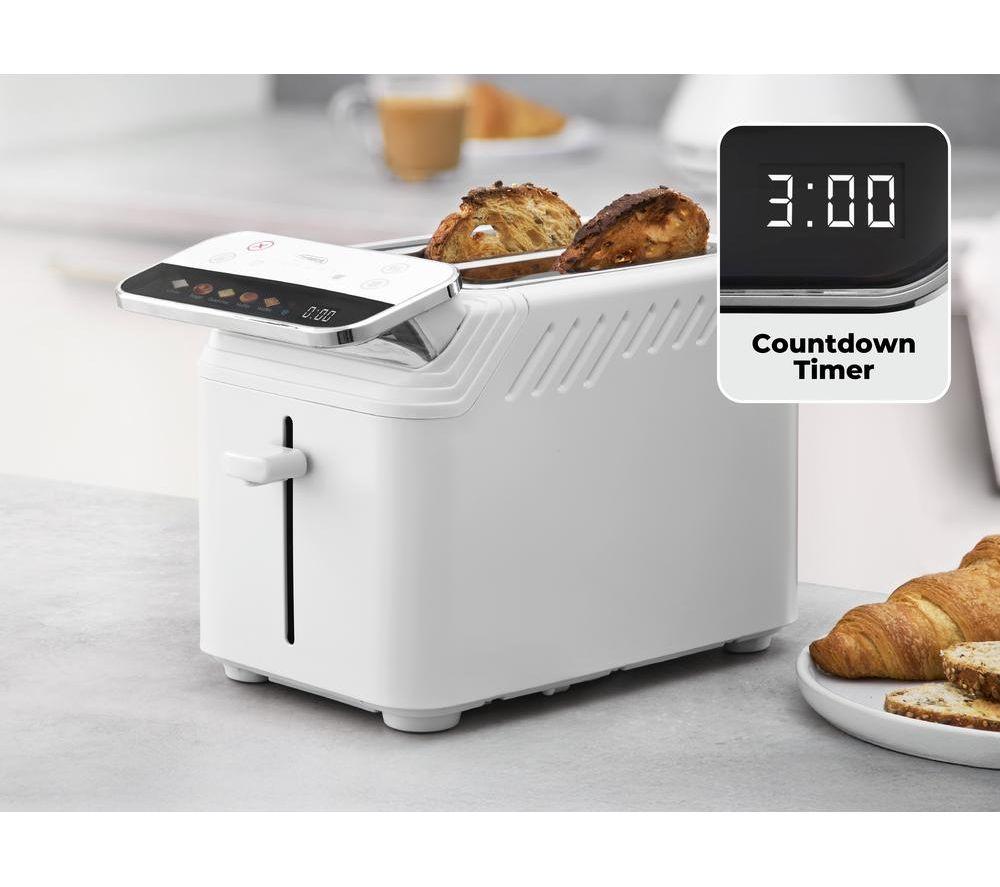 TOWER Cavaletto Mirage T20096WHT 2-Slice Toaster - White image number 7 of 15