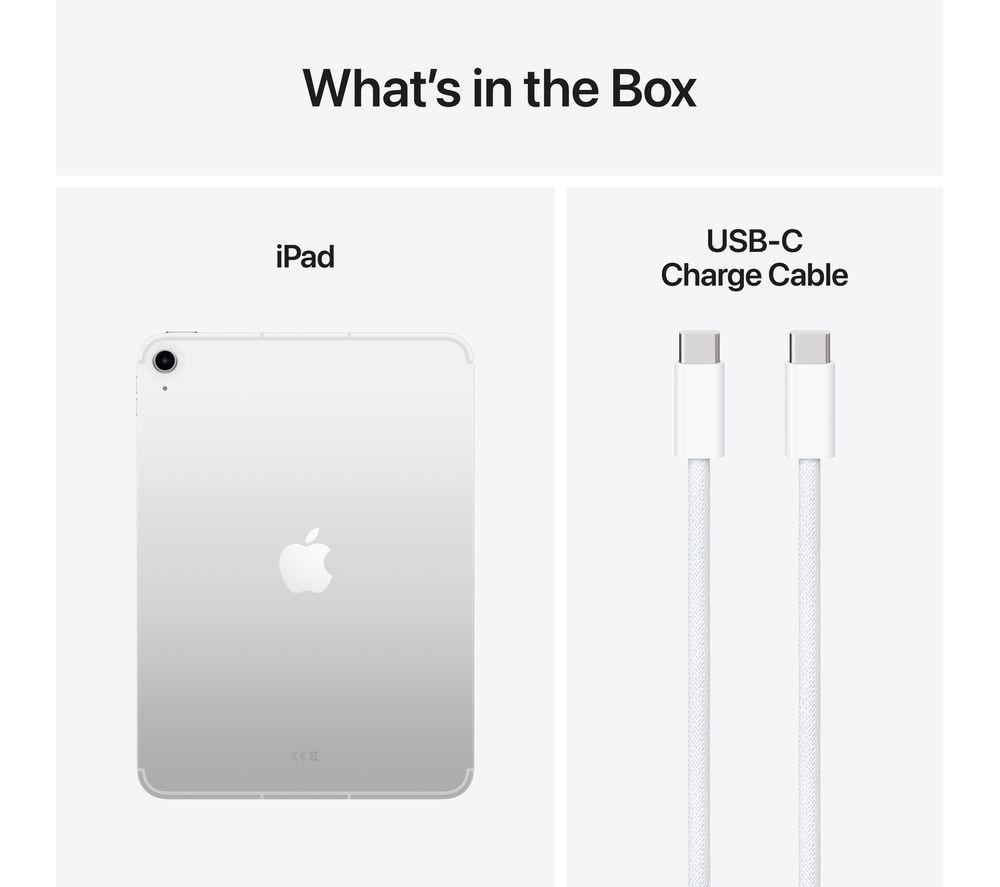 APPLE 11" iPad Cellular (2025) - 256 GB, Silver image number 8 of 8