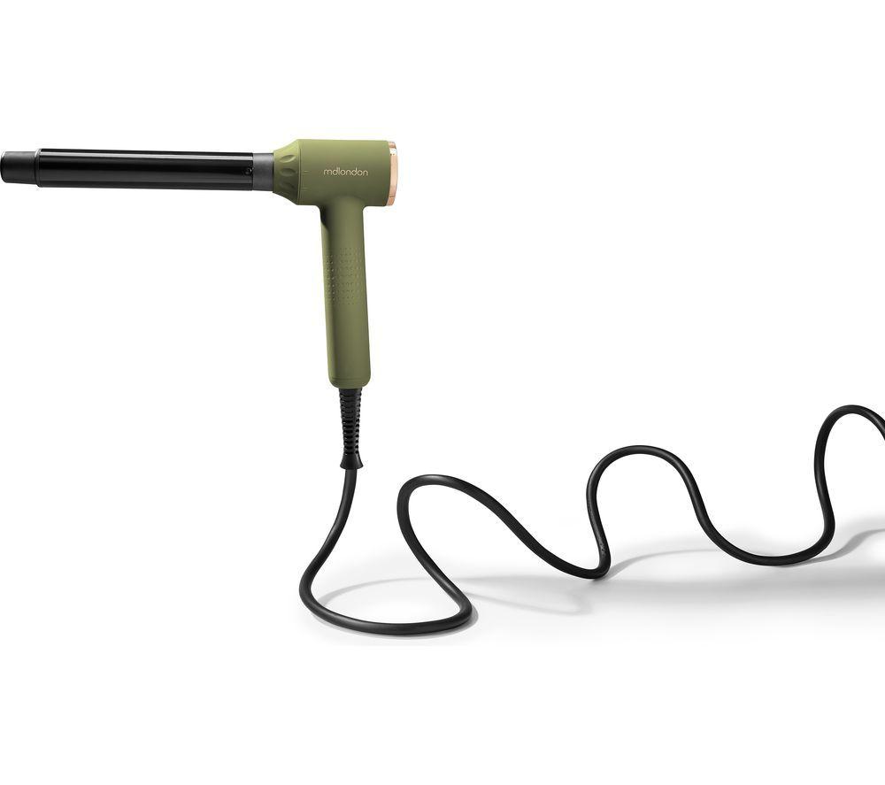 MDLONDON CURL 4-in-1 Right Angled Curling Wand - Olive Green