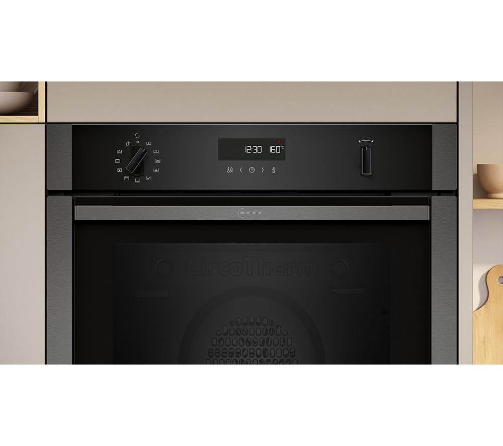 NEFF Slide&Hide N50 B6ACH7AG7B Electric Pyrolytic Smart Oven - Graphite Grey image number 2 of 16