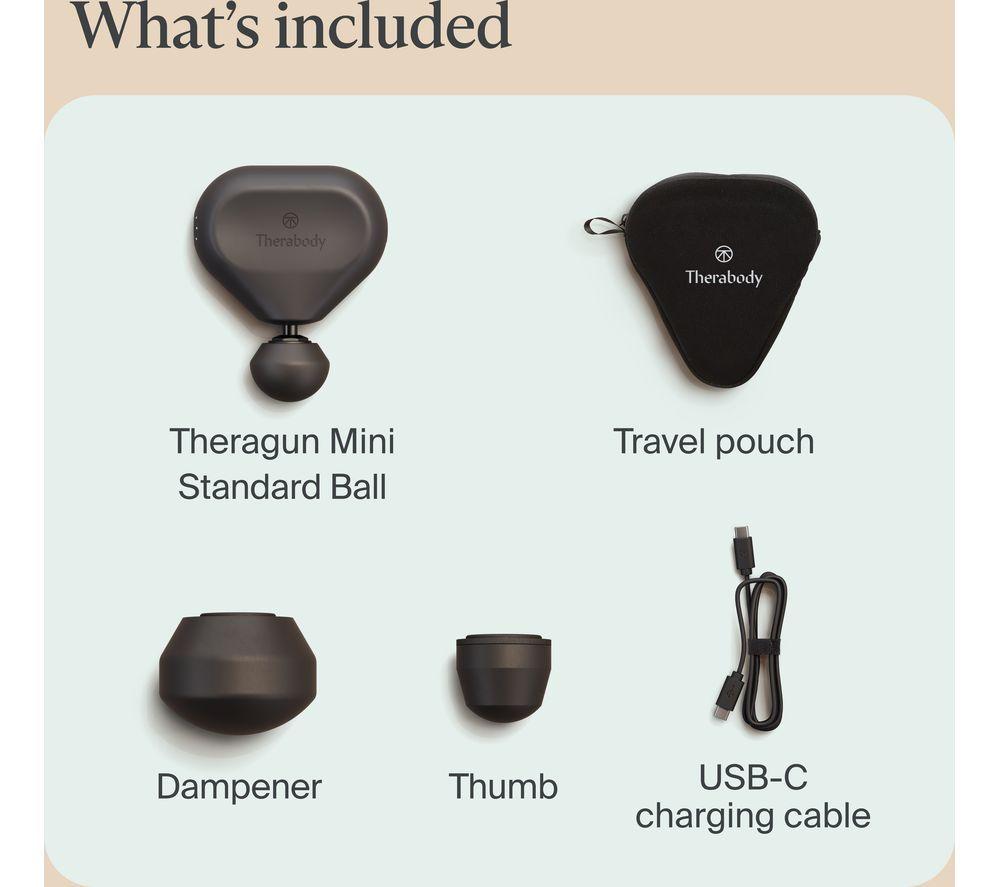THERABODY Theragun Mini 3.0 Handheld Smart Body Massager - Black image number 6 of 16