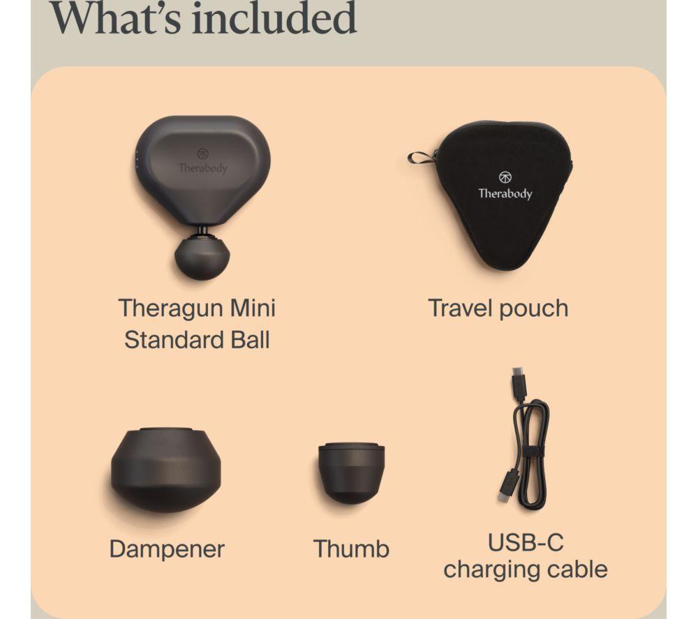THERABODY Theragun Mini 3.0 Handheld Smart Body Massager - Black image number 15 of 16