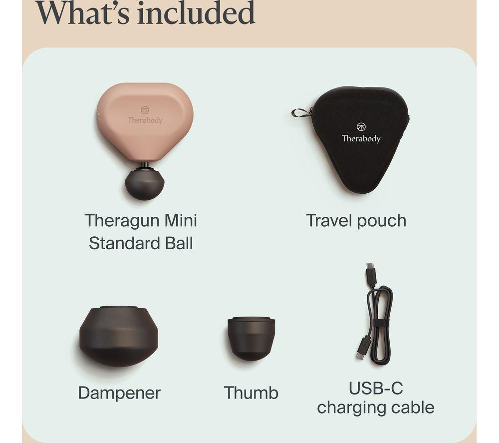 THERABODY Theragun Mini 3.0 Handheld Smart Body Massager - Desert Rose image number 5 of 15