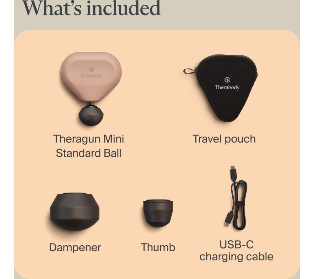 THERABODY Theragun Mini 3.0 Handheld Smart Body Massager - Desert Rose image number 14 of 15