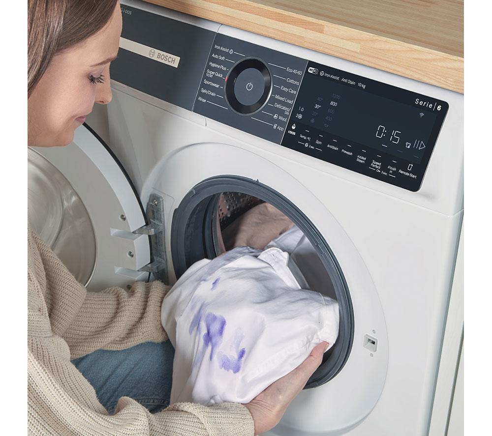 BOSCH Series 6 Plus WGH254A0GB i-DOS AntiStain WiFi-enabled 10 kg 1400 Spin Washing Machine - White image number 15 of 19