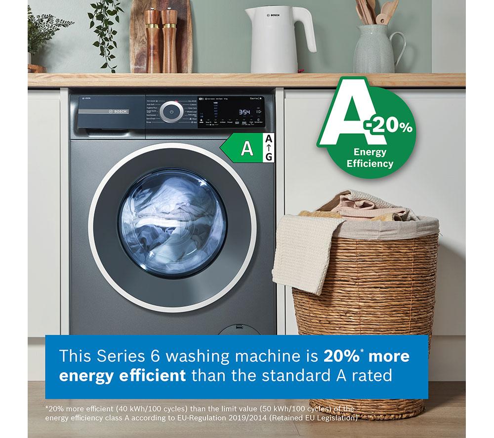 BOSCH Series 6 Plus WGH254ARGB i-DOS AntiStain WiFi enabled 10 kg 1400 Spin Washing Machine - Graphite image number 5 of 19