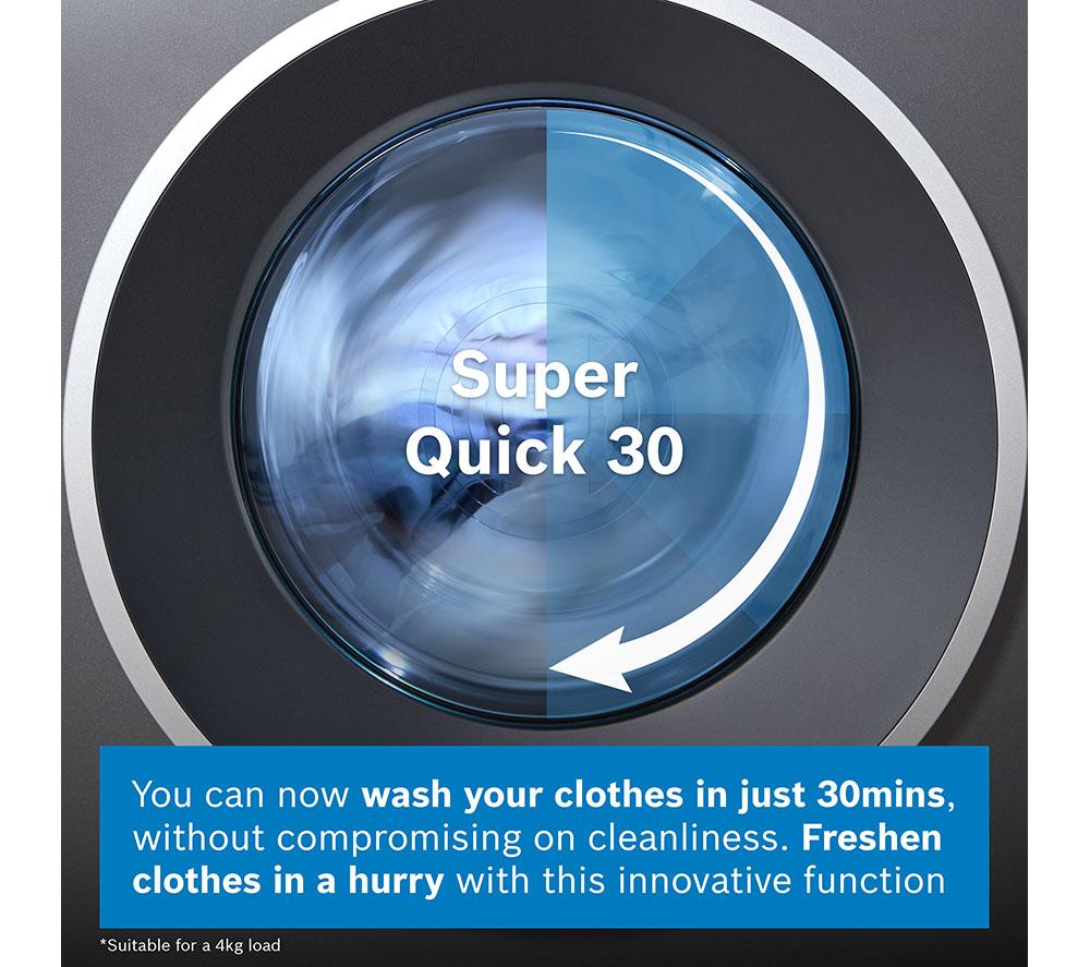 BOSCH Series 6 Plus WGH254ARGB i-DOS AntiStain WiFi enabled 10 kg 1400 Spin Washing Machine - Graphite image number 8 of 19