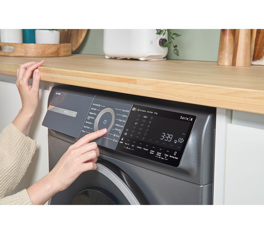 BOSCH Series 6 Plus WGH254ARGB i-DOS AntiStain WiFi enabled 10 kg 1400 Spin Washing Machine - Graphite image number 11 of 19