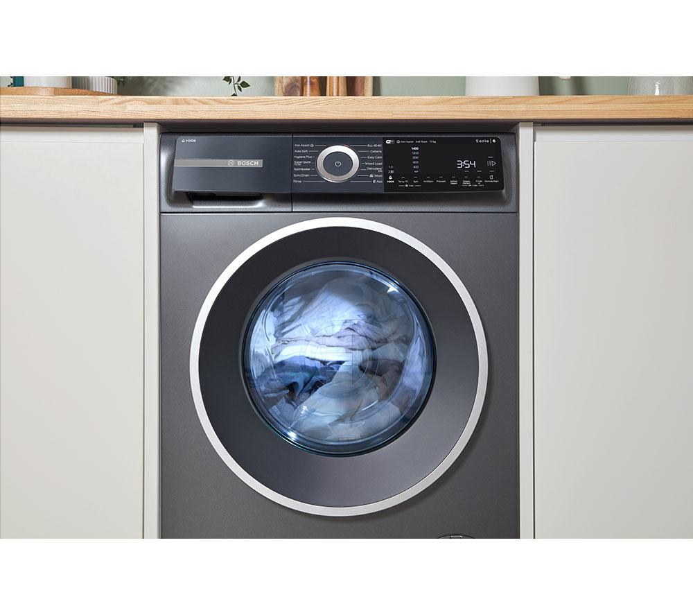 BOSCH Series 6 Plus WGH254ARGB i-DOS AntiStain WiFi enabled 10 kg 1400 Spin Washing Machine - Graphite image number 14 of 19