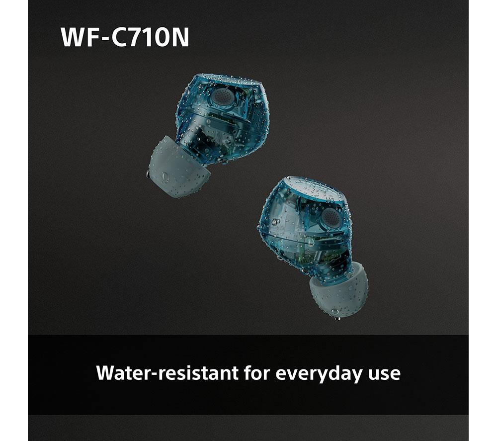 SONY WF-C710N Wireless Bluetooth Noise-Cancelling Earbuds - Glass Blue image number 8 of 15