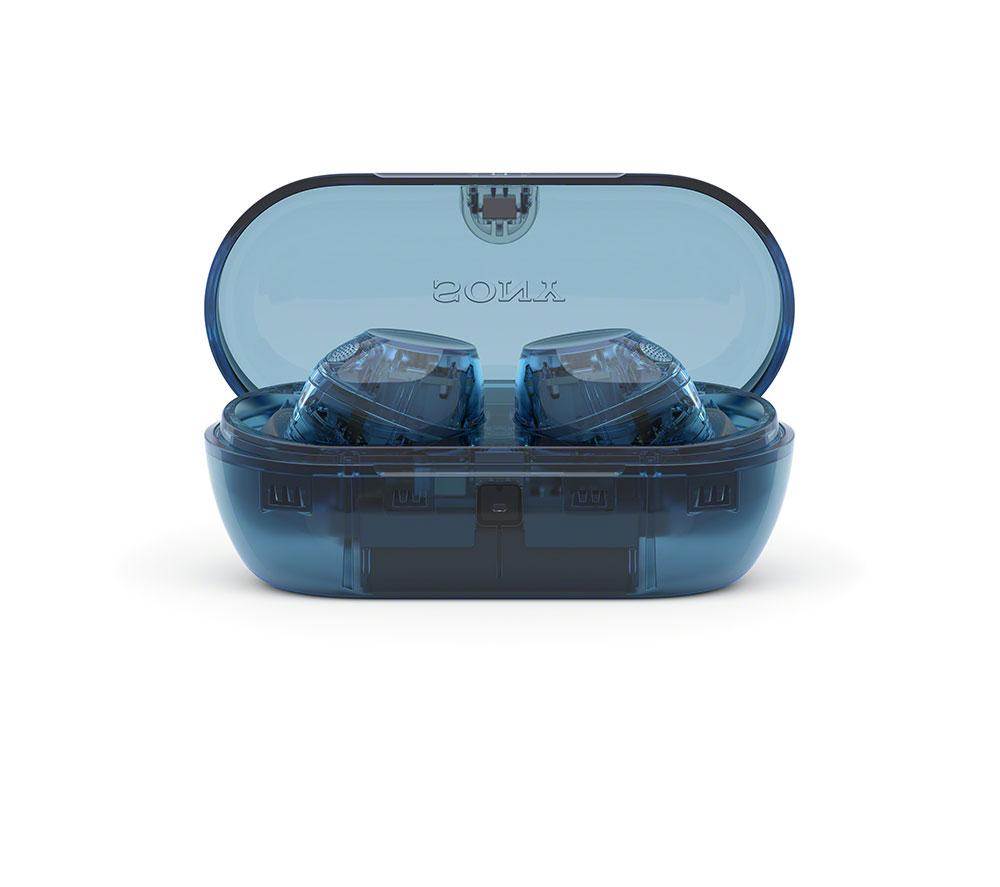 SONY WF-C710N Wireless Bluetooth Noise-Cancelling Earbuds - Glass Blue image number 13 of 15