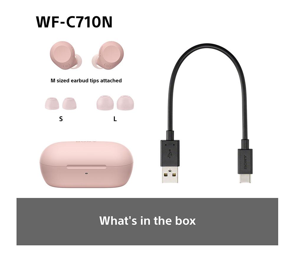 SONY WF-C710N Wireless Bluetooth Noise-Cancelling Earbuds - Pink image number 10 of 15