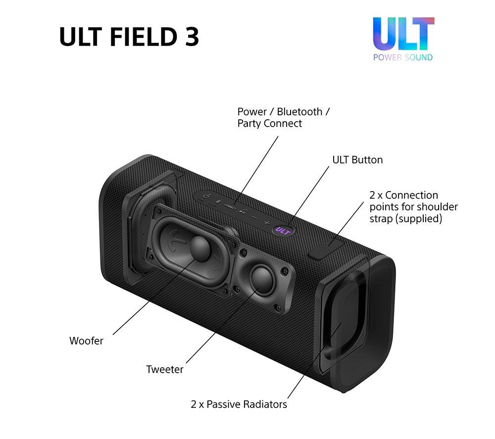 SONY ULT FIELD 3 Portable Bluetooth Speaker - Forest Gray image number 13 of 13