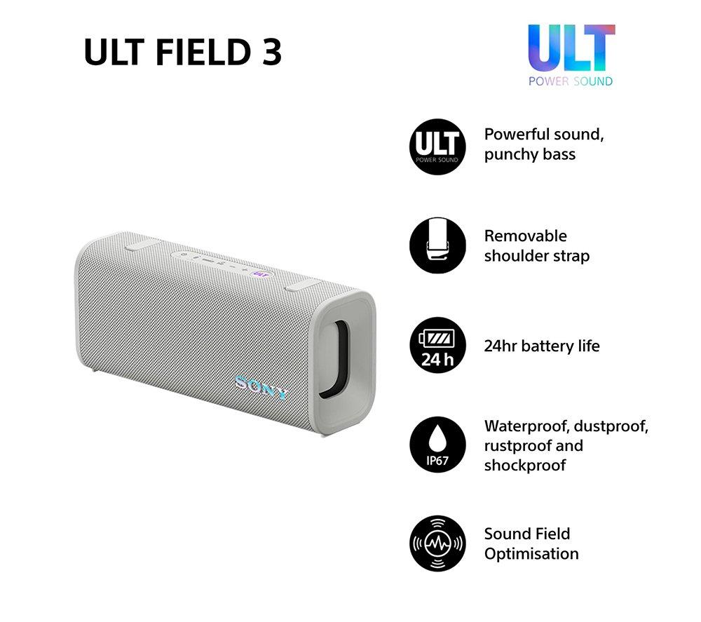 SONY ULT FIELD 3 Portable Bluetooth Speaker - White image number 2 of 13