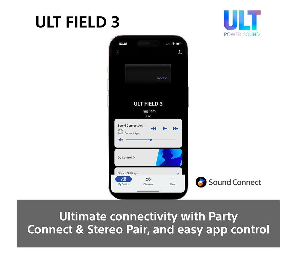 SONY ULT FIELD 3 Portable Bluetooth Speaker - White image number 10 of 13