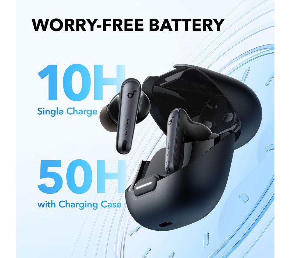 SOUNDCORE Liberty 4 Wireless Bluetooth Noise-Cancelling Earbuds - Black image number 5 of 6