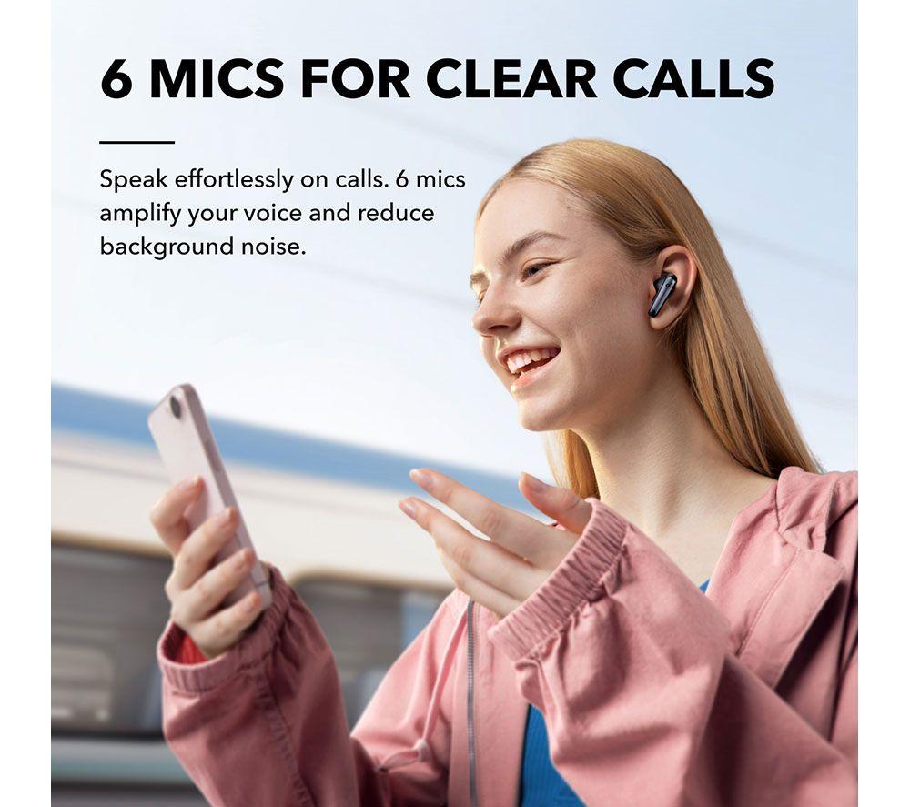 SOUNDCORE Liberty 4 Wireless Bluetooth Noise-Cancelling Earbuds - Black image number 6 of 6