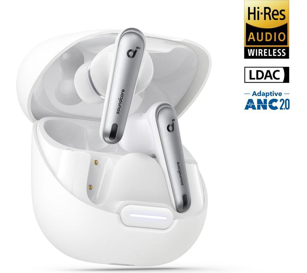 SOUNDCORE Liberty 4 Wireless Bluetooth Noise-Cancelling Earbuds - White image number 2 of 6