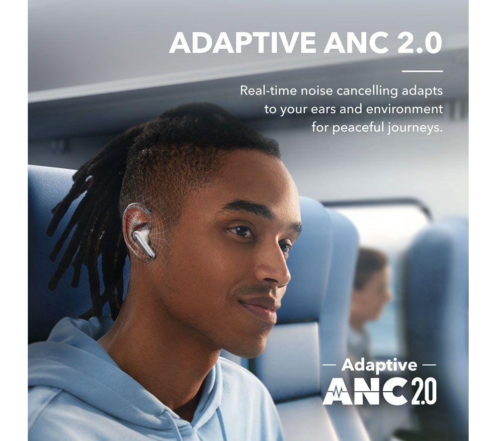 SOUNDCORE Liberty 4 Wireless Bluetooth Noise-Cancelling Earbuds - White image number 5 of 6