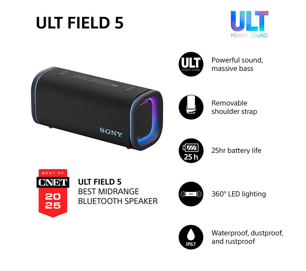 Buy SONY ULT FIELD 5 Portable Bluetooth Speaker - Black | Currys