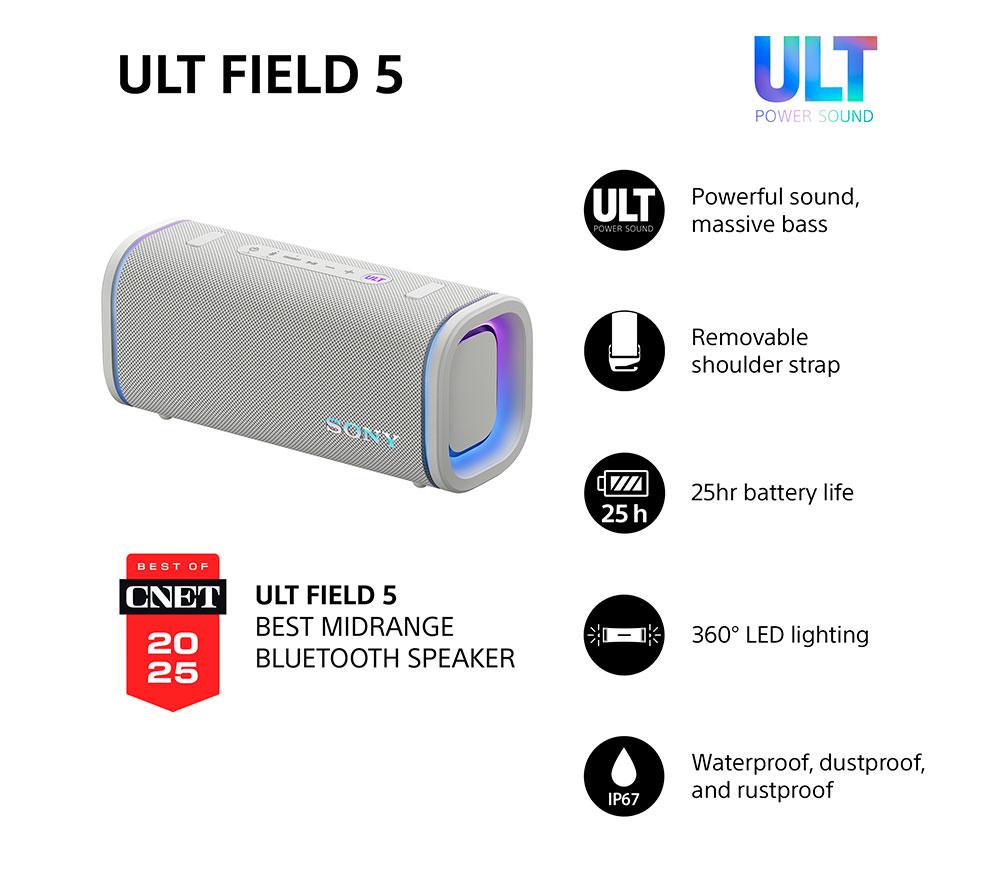 SONY ULT FIELD 5 Portable Bluetooth Speaker - Off-White image number 2 of 16