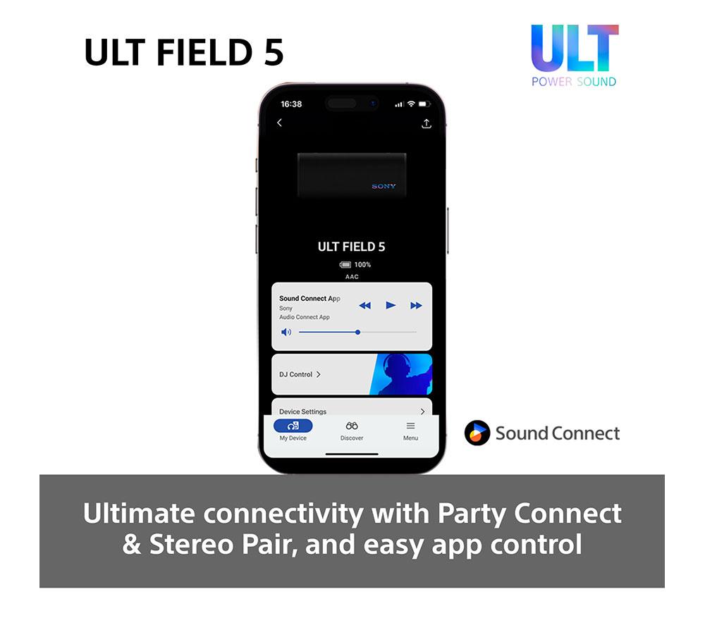SONY ULT FIELD 5 Portable Bluetooth Speaker - Off-White image number 10 of 16