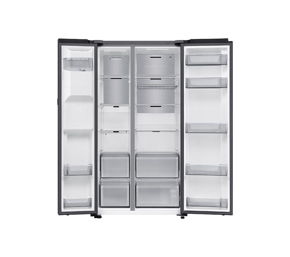 SAMSUNG Bespoke AI Series 8 On-device Bixby RS80F66KBFEU American-Style Fridge Freezer - Black image number 11 of 13