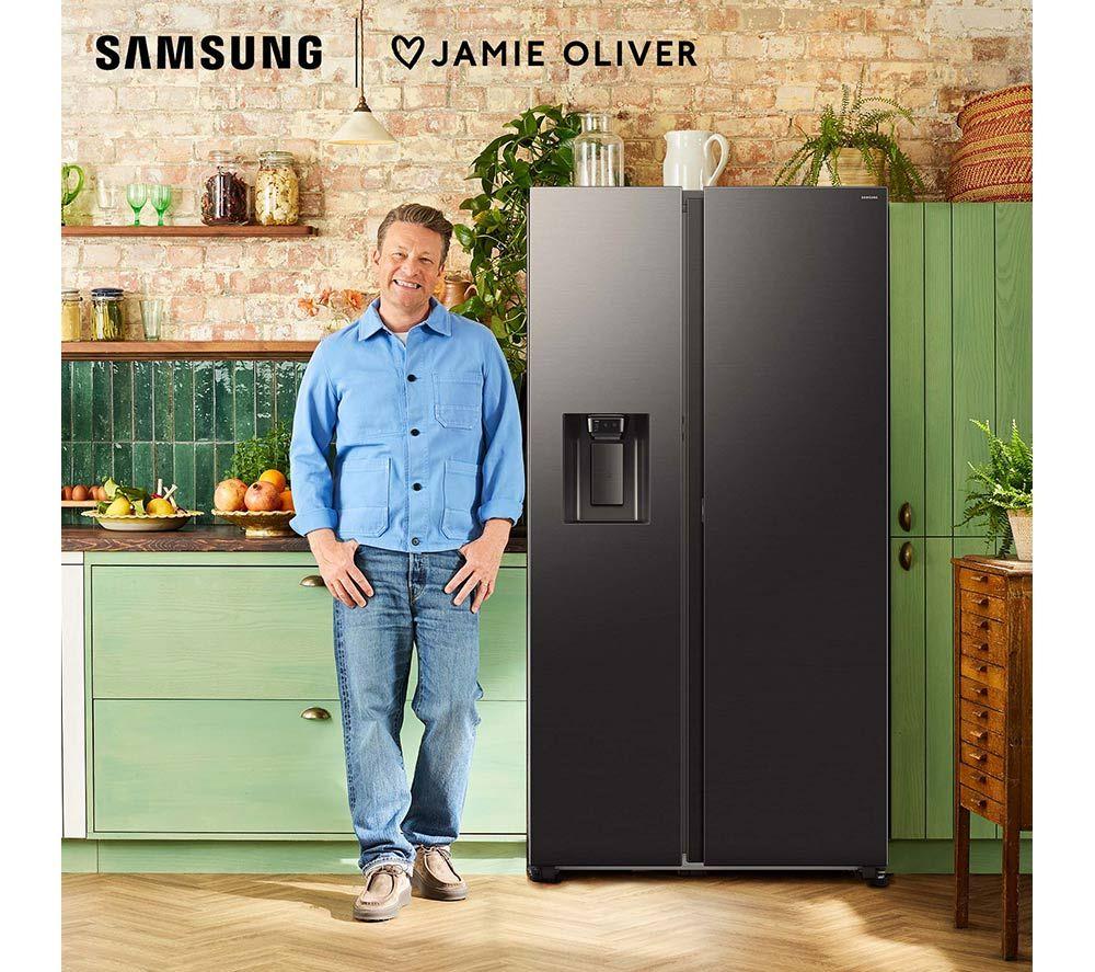 SAMSUNG Bespoke AI Series 8 On-device Bixby RS80F66KBFEU American-Style Fridge Freezer - Black image number 13 of 13