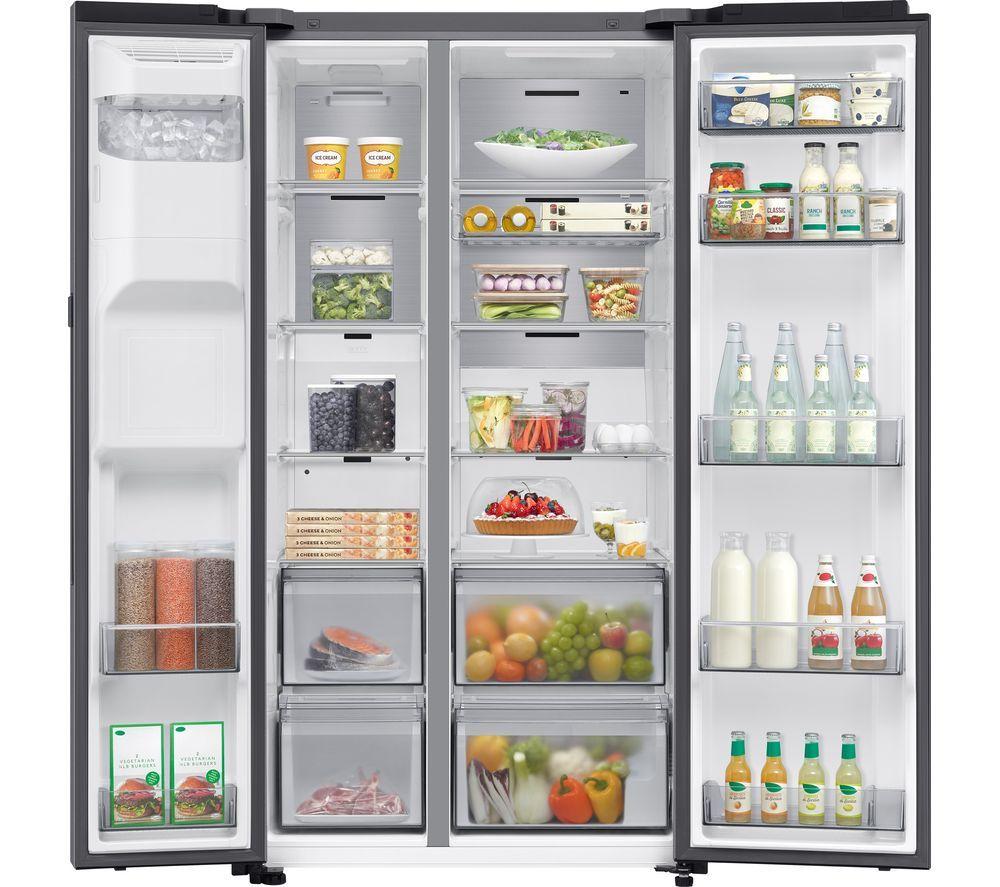SAMSUNG Bespoke AI Series 8 On-device Bixby RS80F66KBTEU American-Style Fridge Freezer - Silver image number 2 of 17