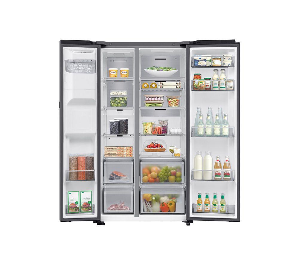 SAMSUNG Bespoke AI Series 8 On-device Bixby RS80F66KBTEU American-Style Fridge Freezer - Silver image number 7 of 17
