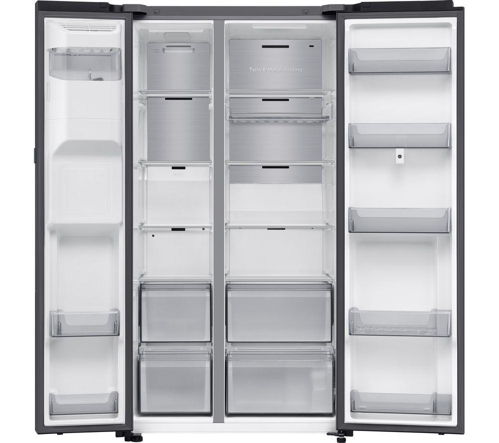 SAMSUNG Bespoke AI Family Hub RS90F66BEFEU American-Style Smart Fridge Freezer with On-device Bixby - Black image number 3 of 19