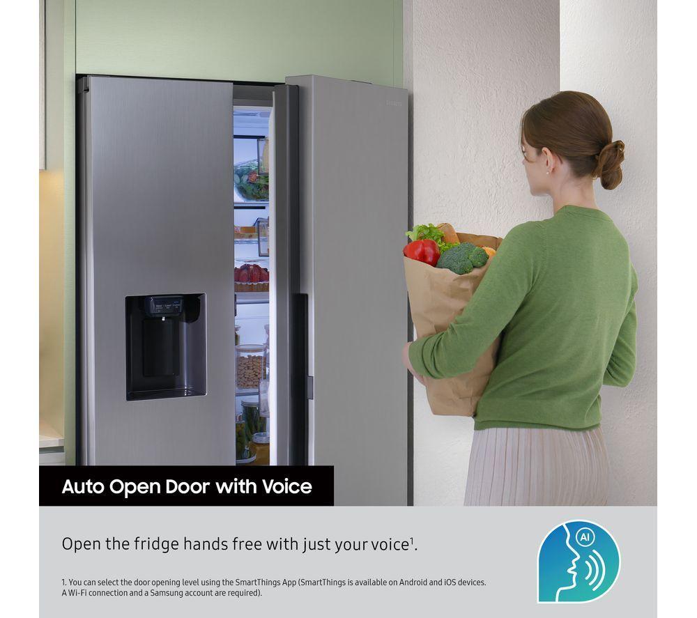 SAMSUNG Bespoke AI Family Hub RS90F66BEFEU American-Style Smart Fridge Freezer with On-device Bixby - Black image number 6 of 19
