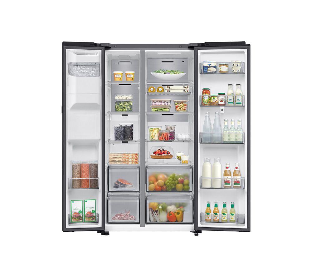 SAMSUNG Bespoke AI Family Hub RS90F66BEFEU American-Style Smart Fridge Freezer with On-device Bixby - Black image number 9 of 19