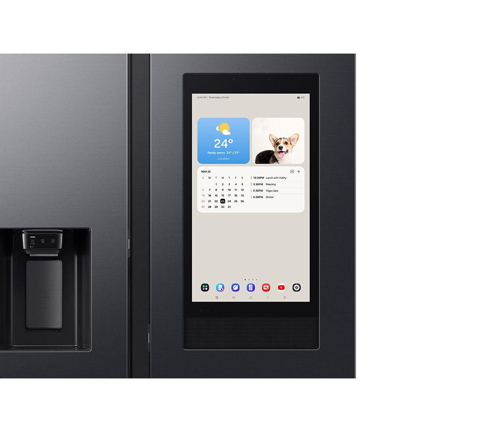SAMSUNG Bespoke AI Family Hub RS90F66BEFEU American-Style Smart Fridge Freezer with On-device Bixby - Black image number 10 of 19
