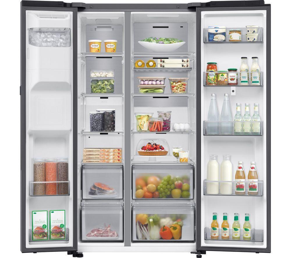 SAMSUNG Bespoke AI Family Hub RS90F66BETEU American-Style Smart Fridge Freezer - Silver image number 7 of 18